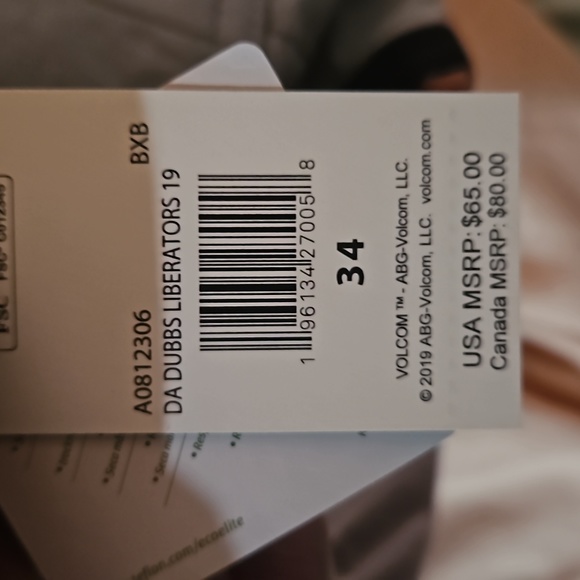 NWT Men's Volcom "DA DUBBS LIBERATORS" Board shorts W 34" L 19" - Picture 6 of 6